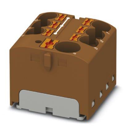 Розподільний блок Phoenix Contact PTFIX 10/6X4 BN 450В 32A Push-in Коричневий (3273866)