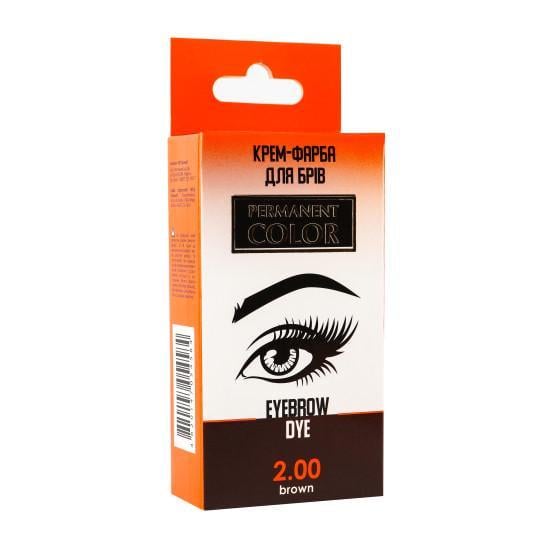 Крем-краска для бровей и ресниц Аромат Permanent Color тон 2-00 Коричневый (2185046953)