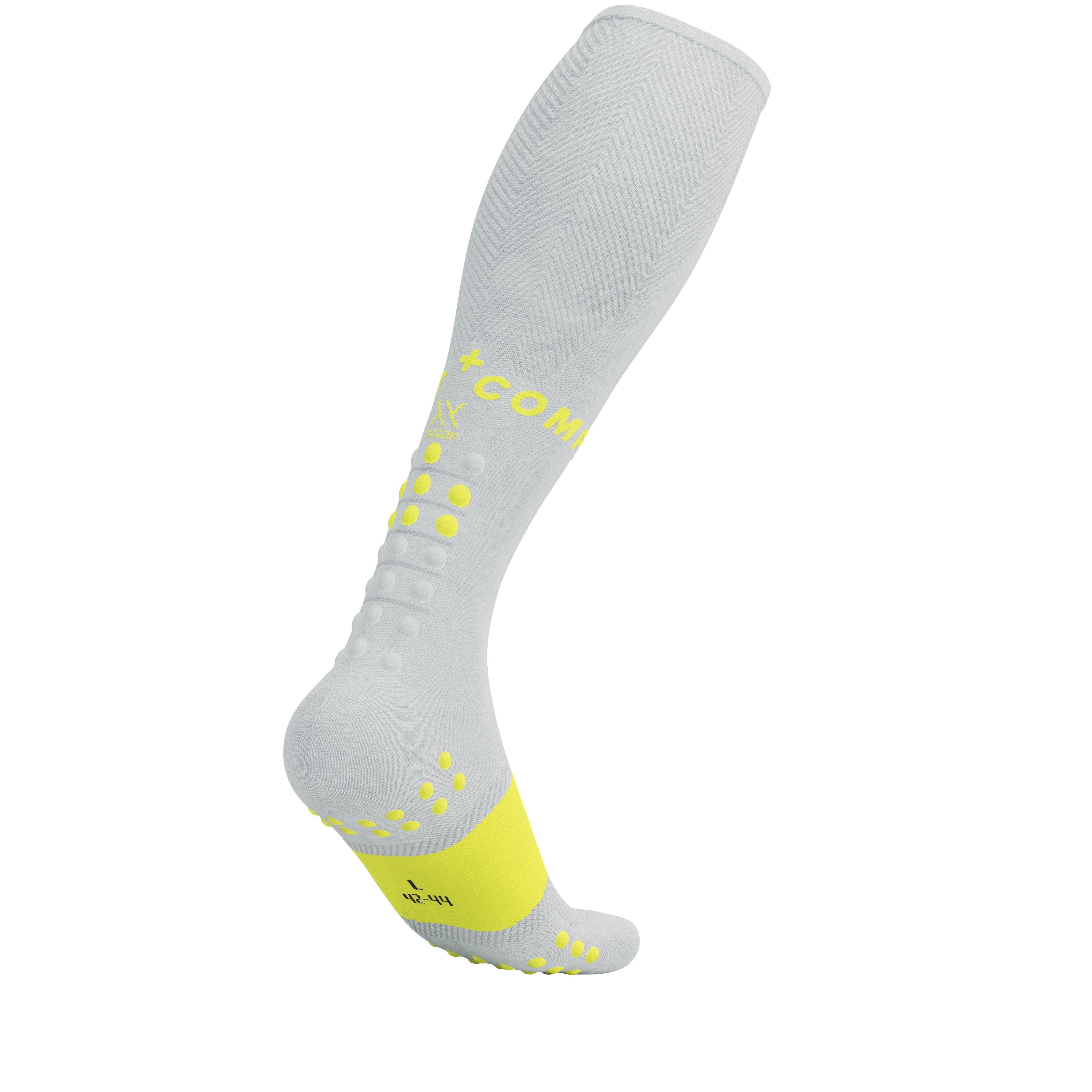 Гольфы Compressport Full Socks Oxygen T1 White/Safe Yellow - фото 7