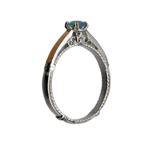 Серебряное кольцо с золотыми накладками Царица 20,5 (025к10)