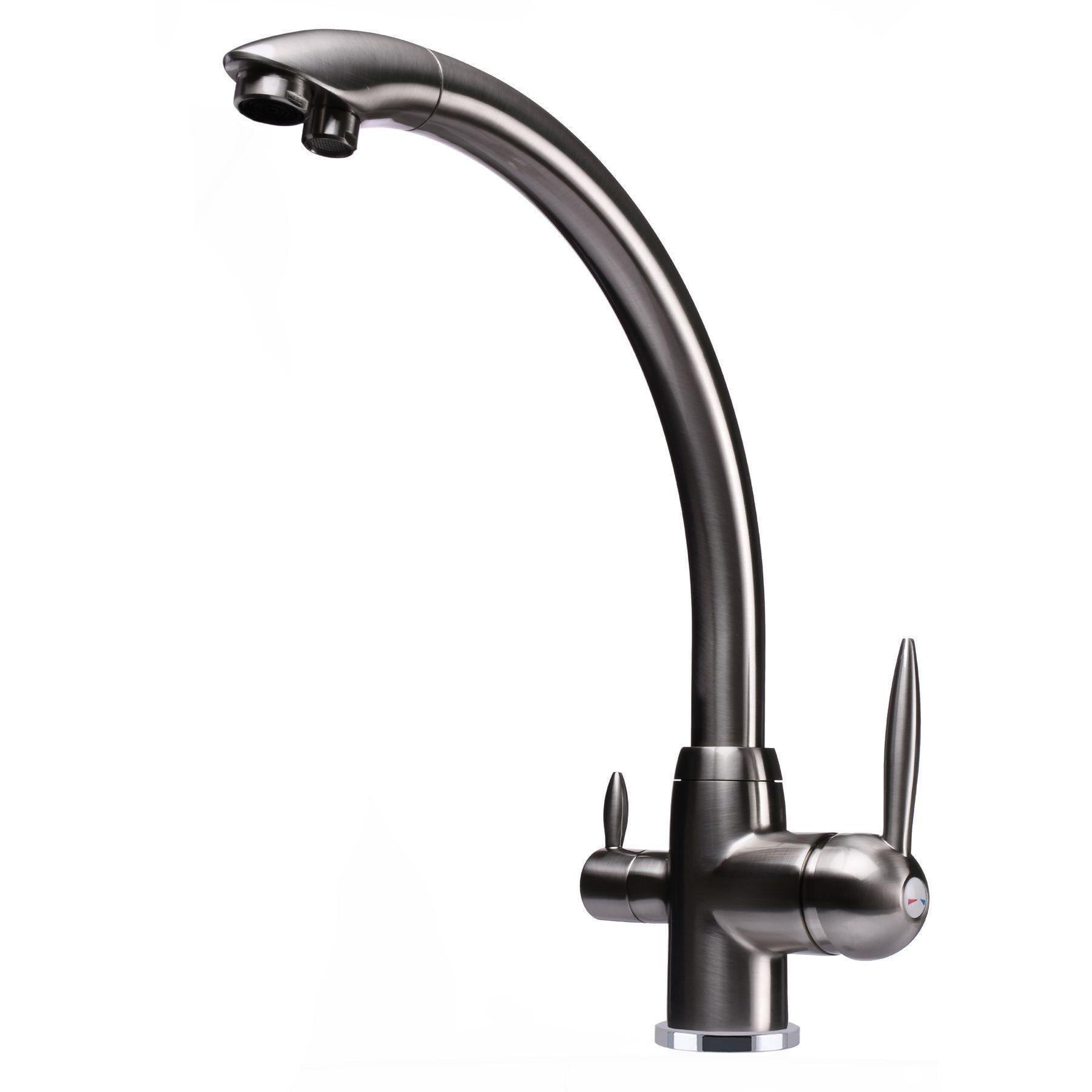 Смеситель для кухни под осмос Globus Lux GLLR-0777-8-ST Steel (19244)