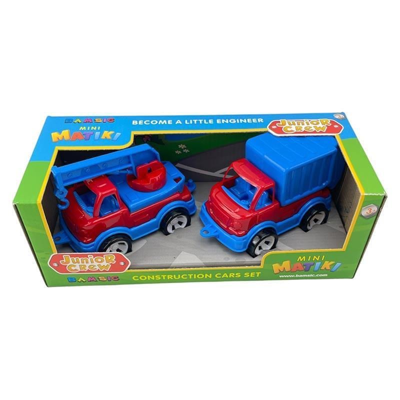 Набор машинок Бамсик Кран с мусоровозом 002/15 Blue/Red (2812476059) Набор машинок Бамсик Кран с мусоровозом 002/15 Blue/Red (2812476059)