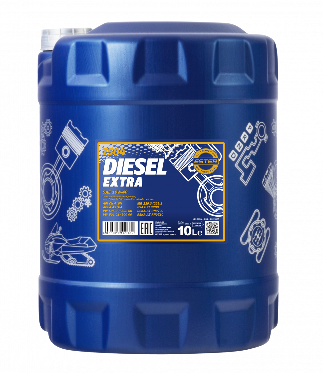 Моторне мастило Mannol Diesel Extra 7504 10л 10W40 (7504-10)
