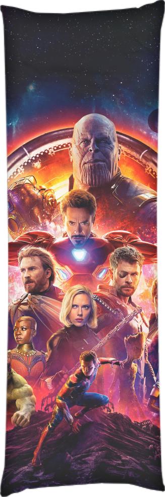 Подушка дакимакура Avengers Infinity War 60x180 см (14102272)