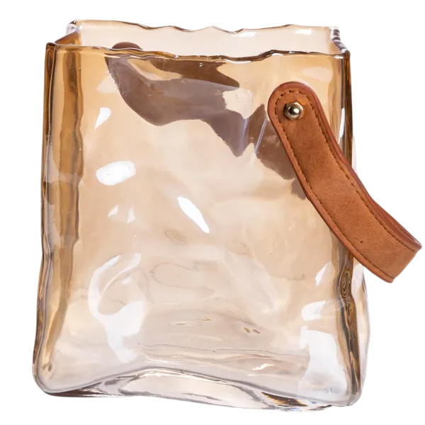 Ваза для цветов и декора Сумочка 1 л, Карамель