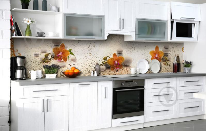 Скинали на кухню Zatarga «Баланс и роса» 650х2500 мм виниловая 3Д наклейка кухонный фартук самоклеящаяся