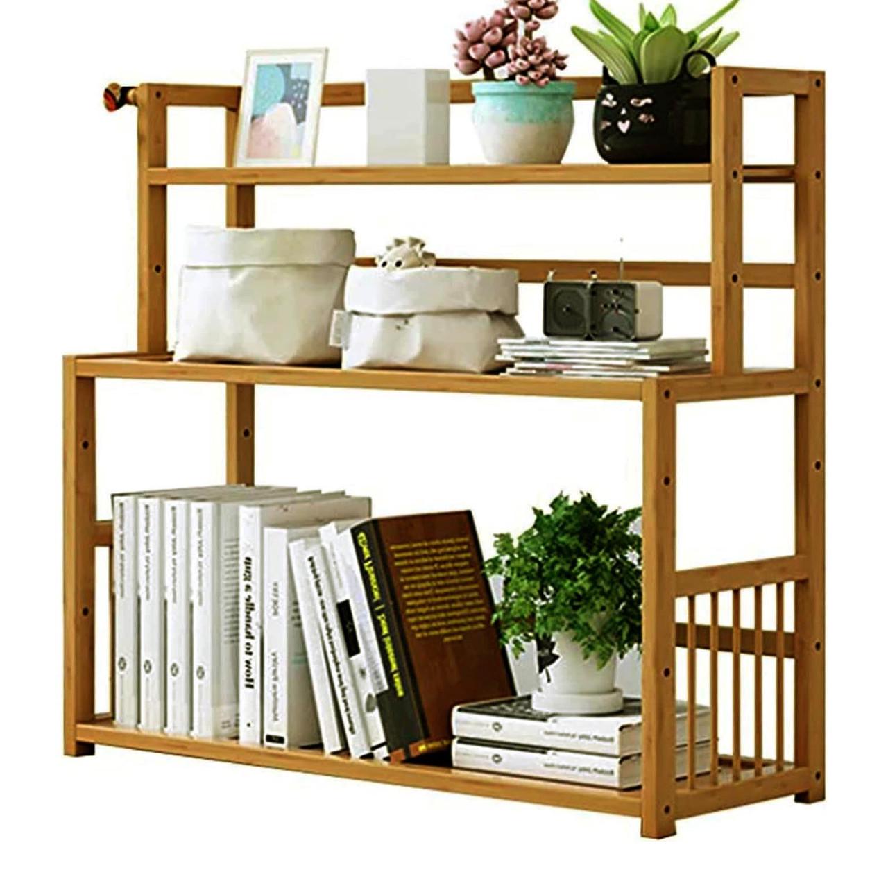 Полка-надстройка настольная из дерева Варалия тектона (АКД-010724)