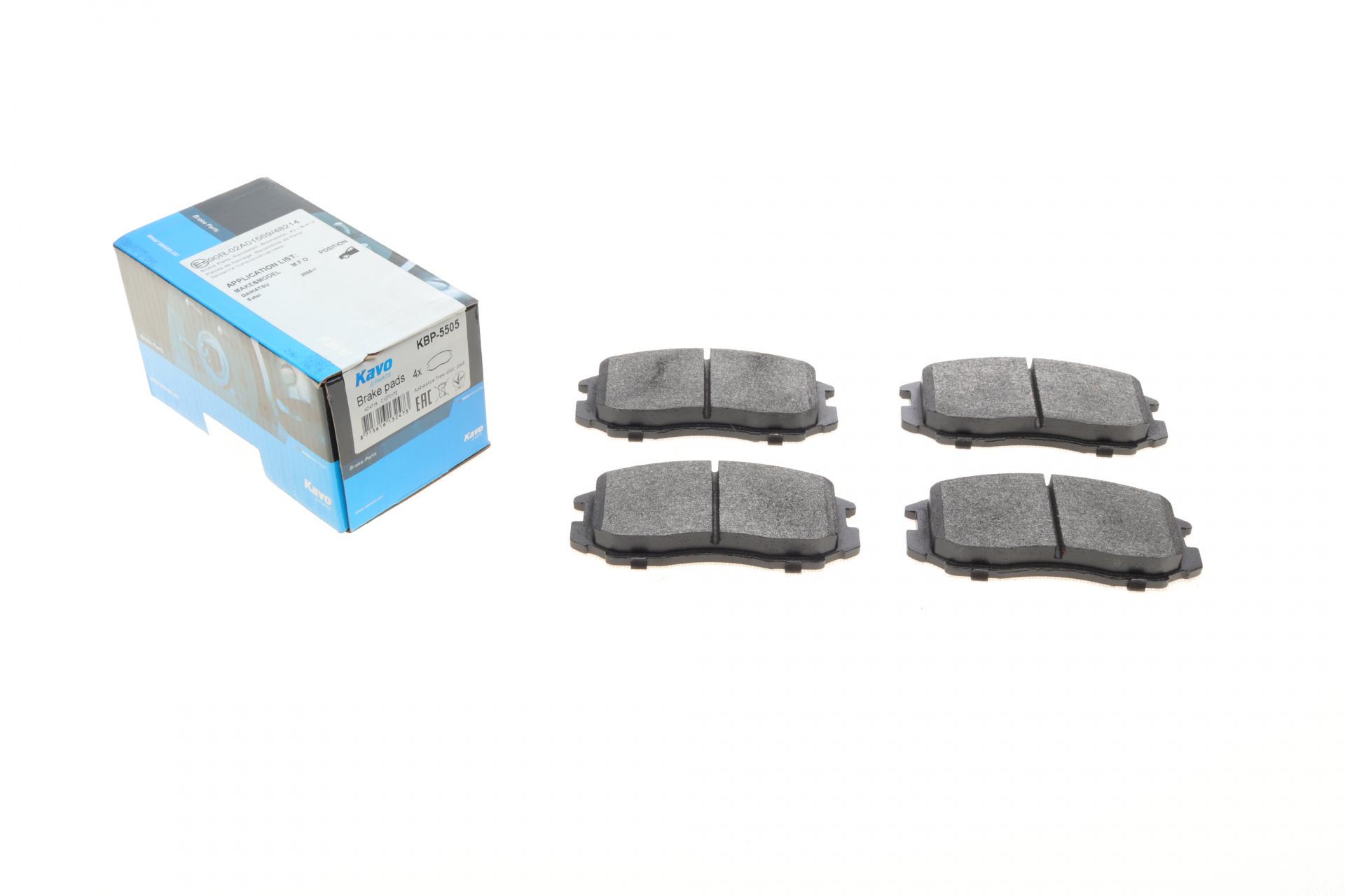 Тормозные колодки передние KAVO PARTS для Daihatsu Terios/Mitsubishi Colt/Lancer 1.3-1.6/1.8-2.0D 89- (KBP-5505)