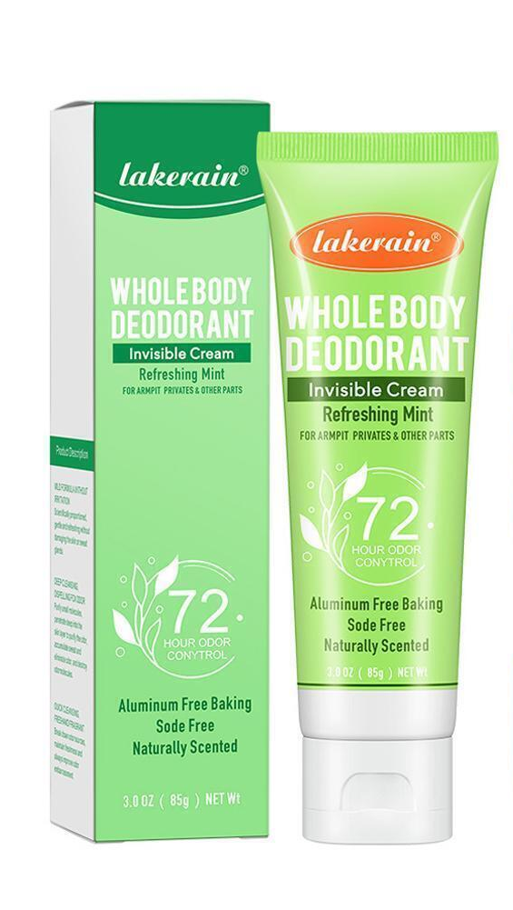 Дезодорант део-крем антиперспирант Lakerain WHOLE BODY DEODORANT Invisible Cream 72 HOUR ODOR CONYTROL мята 85 мл (0210104)