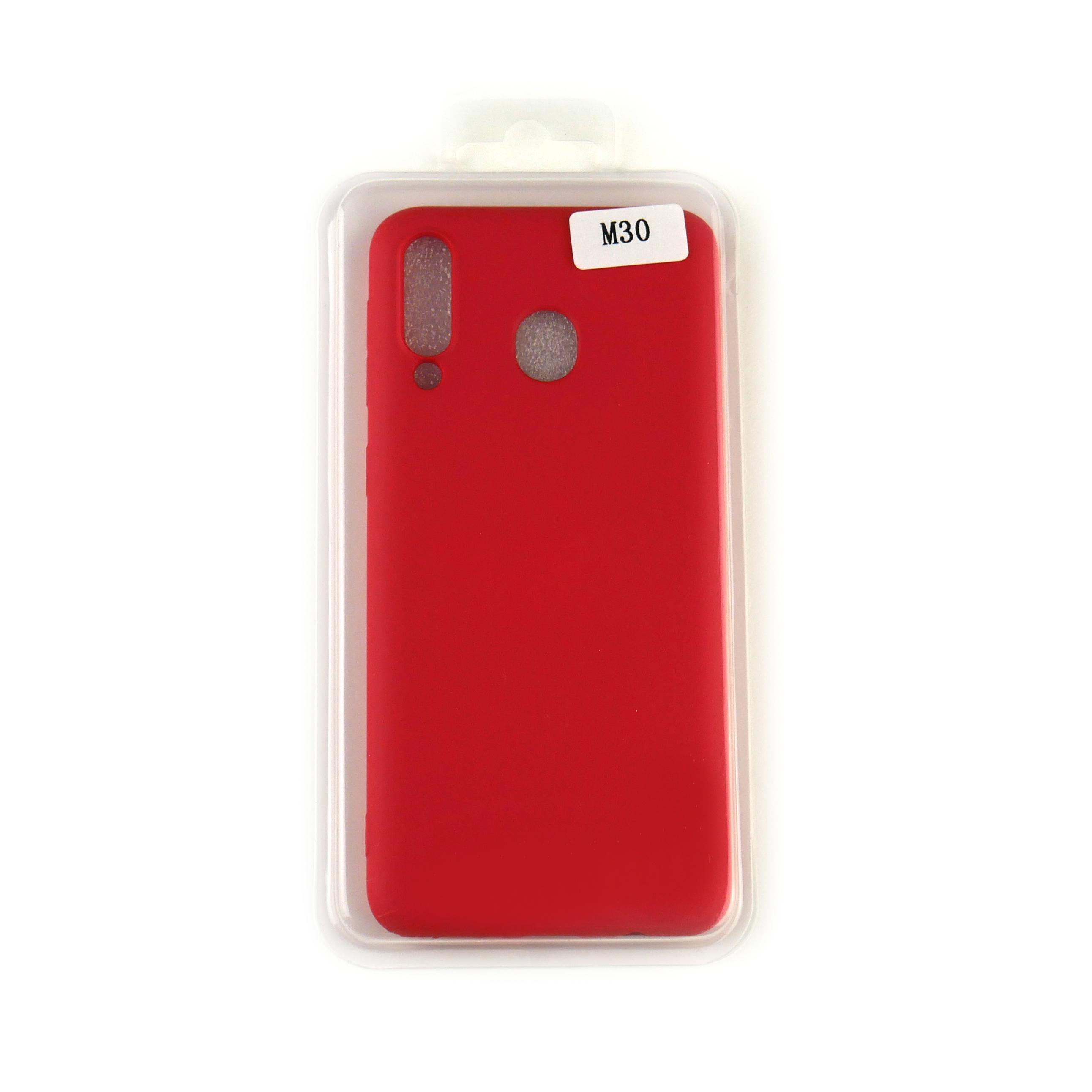 Чехол Silicone Case Full Cover Samsung M30 Красный