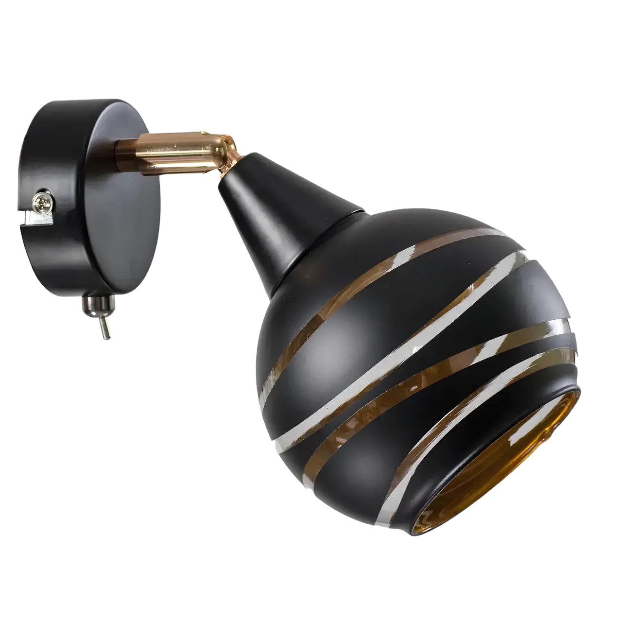 Бра Svet со стеклянным плафоном и поворотным механизмом под лампу Е14 Черный (C43-1 BK+FGD) Бра Svet со стеклянным плафоном и поворотным механизмом под лампу Е14 Черный (C43-1 BK+FGD)