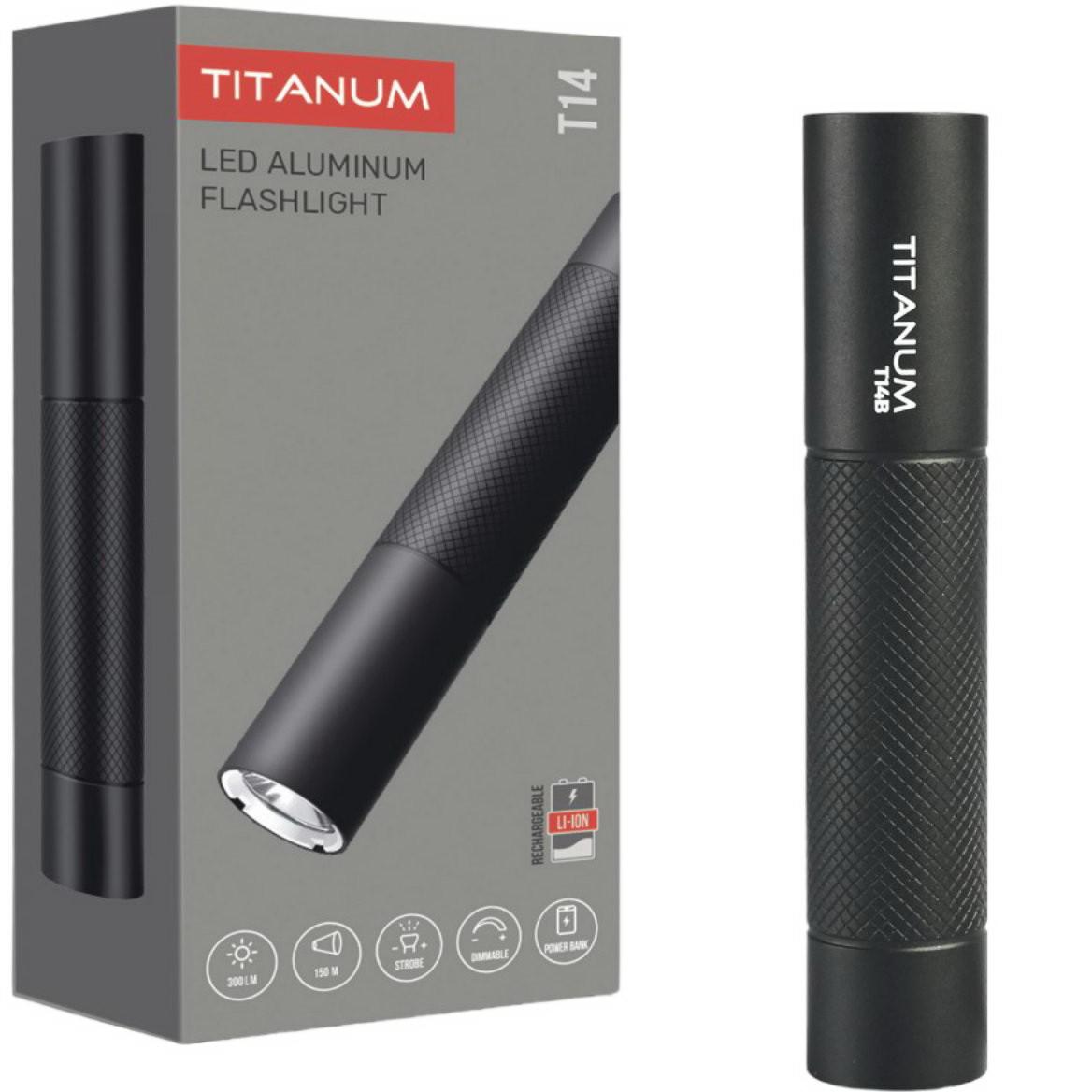 Фонарик светодиодный TITANUM TLF-T14B 300Lm 5000K Black - фото 2