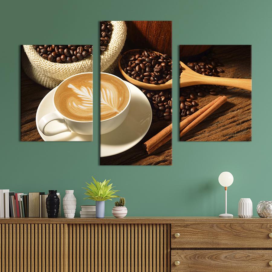 Картина для интерьера Кофе в зернах и корица 141x90 см (280-32) Картина для интерьера Кофе в зернах и корица 141x90 см (280-32)