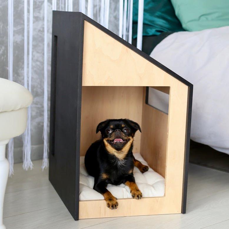 Будка для собаки з дерева Алфіос Венге/Бланже (БДК-00041201) - фото 5