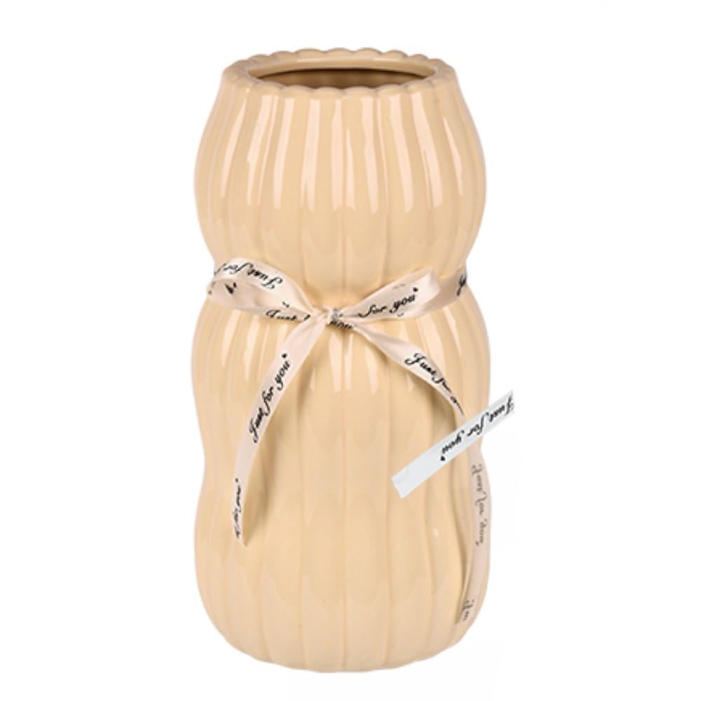 Ваза настольная Glory R10306-M 22х8 см Песочный (31153231)