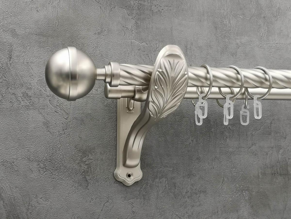 Карниз Quadrum Калисто витая штанга двойной ретро 25/19 мм 200 см Сатин (272282931)