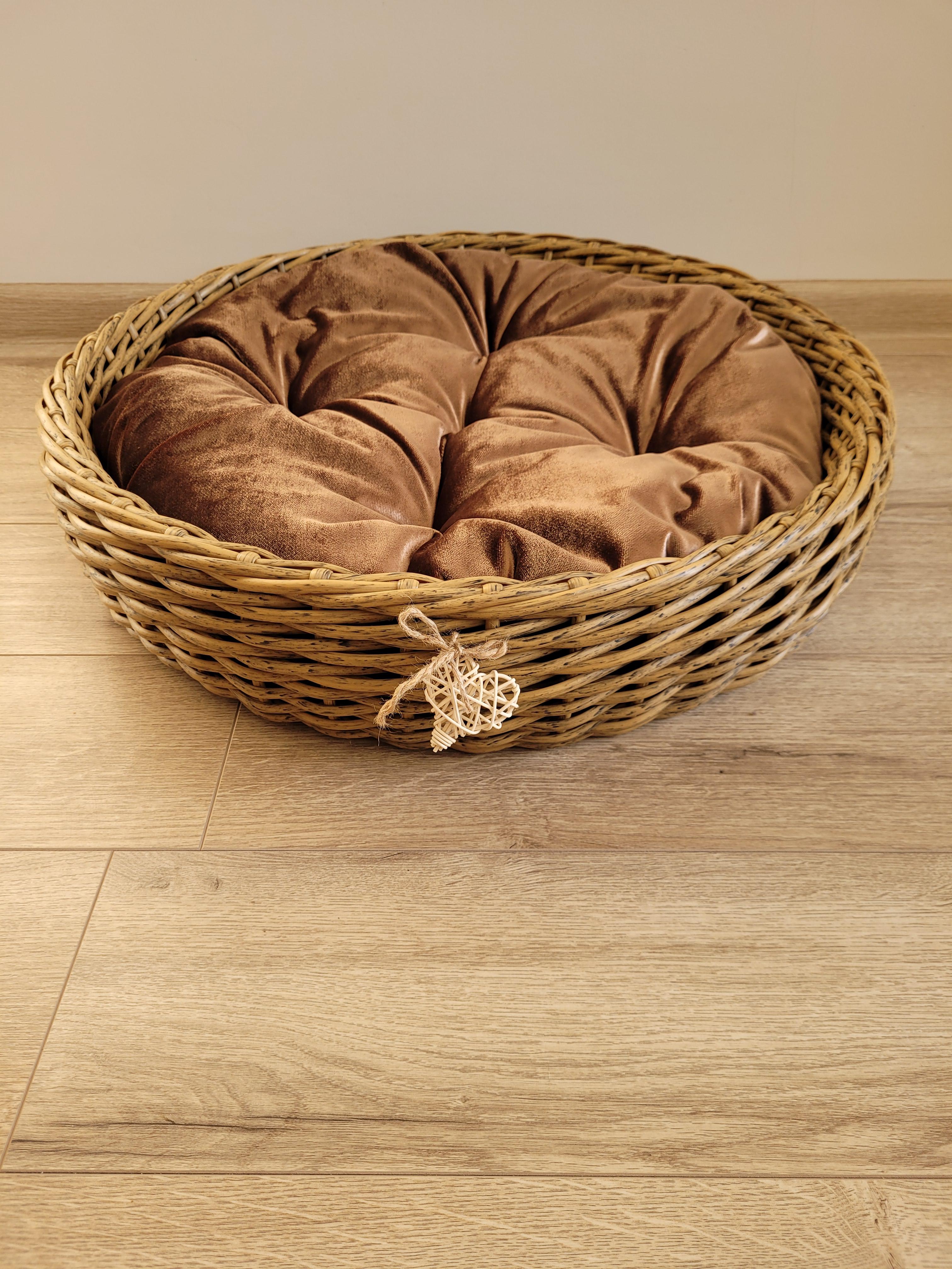 Лежак для животных из искусственного ротанга ручной работы M Дерево натуральное (331007) - фото 3 Лежак для животных из искусственного ротанга ручной работы M Дерево натуральное (331007) - фото 3