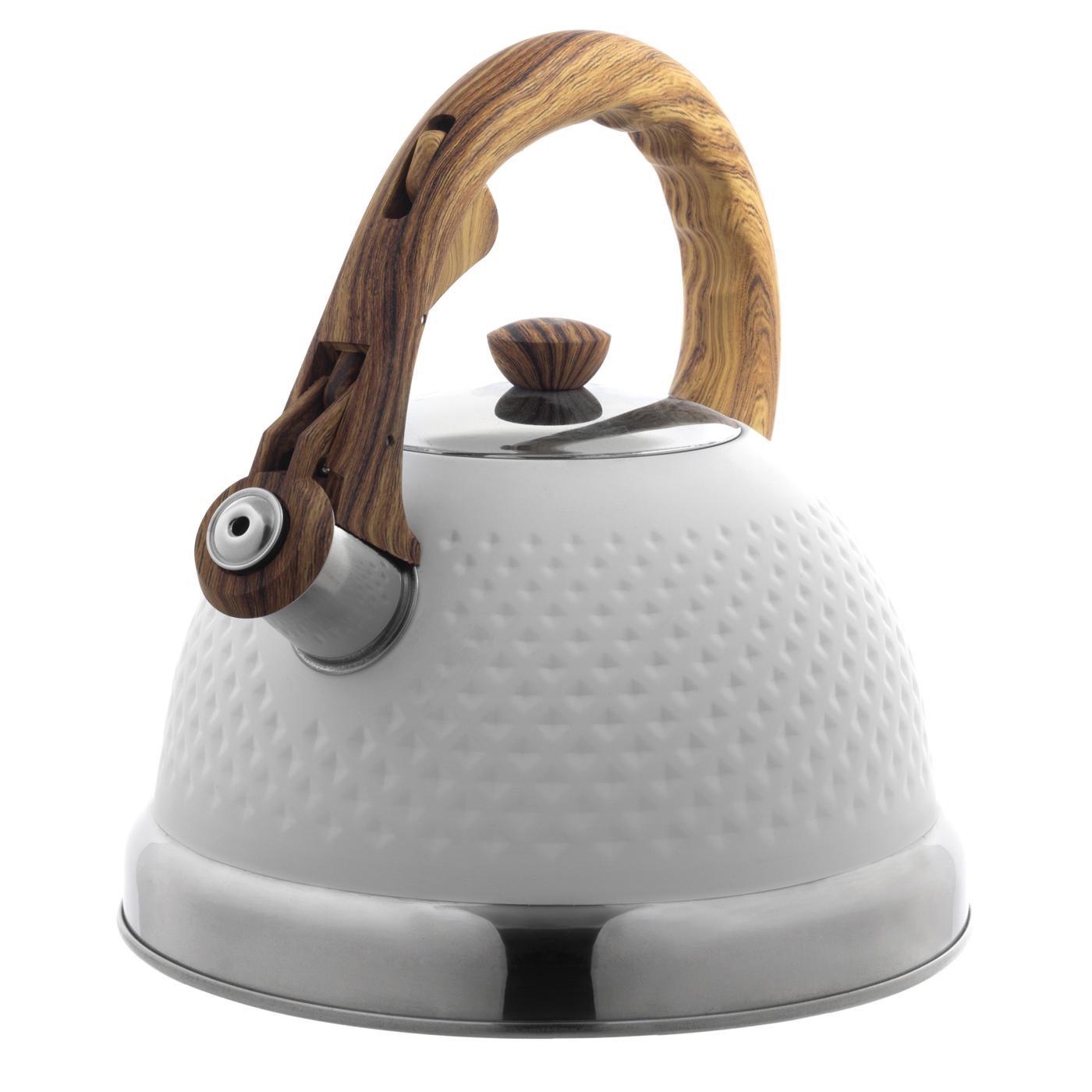Чайник со свистком и ручкой с покрытием soft touch под дерево Ofenbach KM-100305 из нержавеющей стали 2,7 л Белый (150-84-100305) - фото 9 Чайник со свистком и ручкой с покрытием soft touch под дерево Ofenbach KM-100305 из нержавеющей стали 2,7 л Белый (150-84-100305) - фото 9