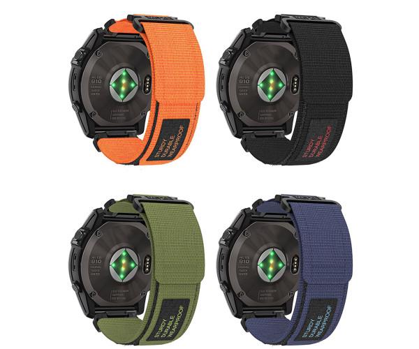 Ремешок Nylon Loop для смарт-часов Garmin Fenix 7/7S/7 Pro/7S Pro/6/6 Pro 22 мм Зеленый - фото 2