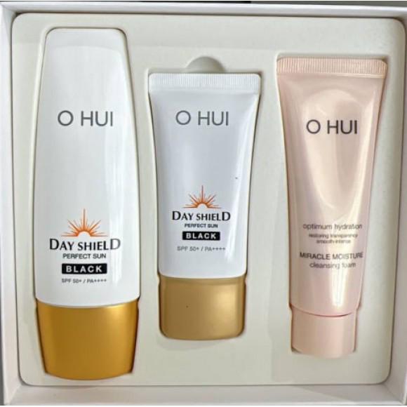 Набір для обличчя із сонцезахисним кремом O HUI Day Shield Perfect Sun Black Special Set люкс (1898212213)