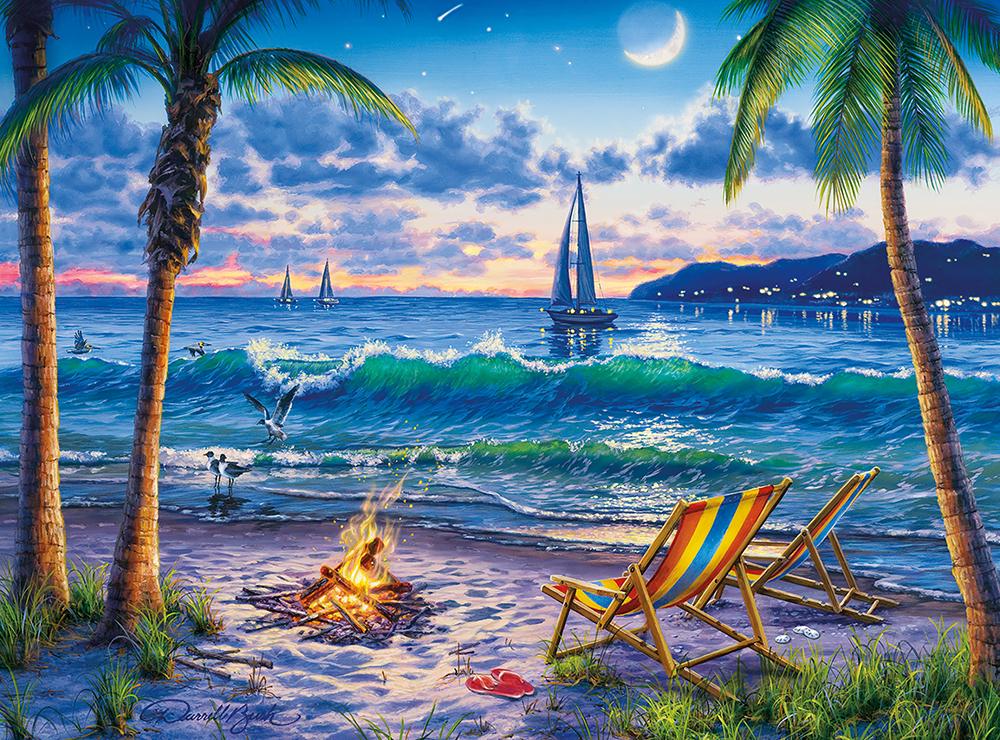 Алмазная мозаика Emerald Craft Пейзаж шезлонги на пляже 30x40 см (22714)