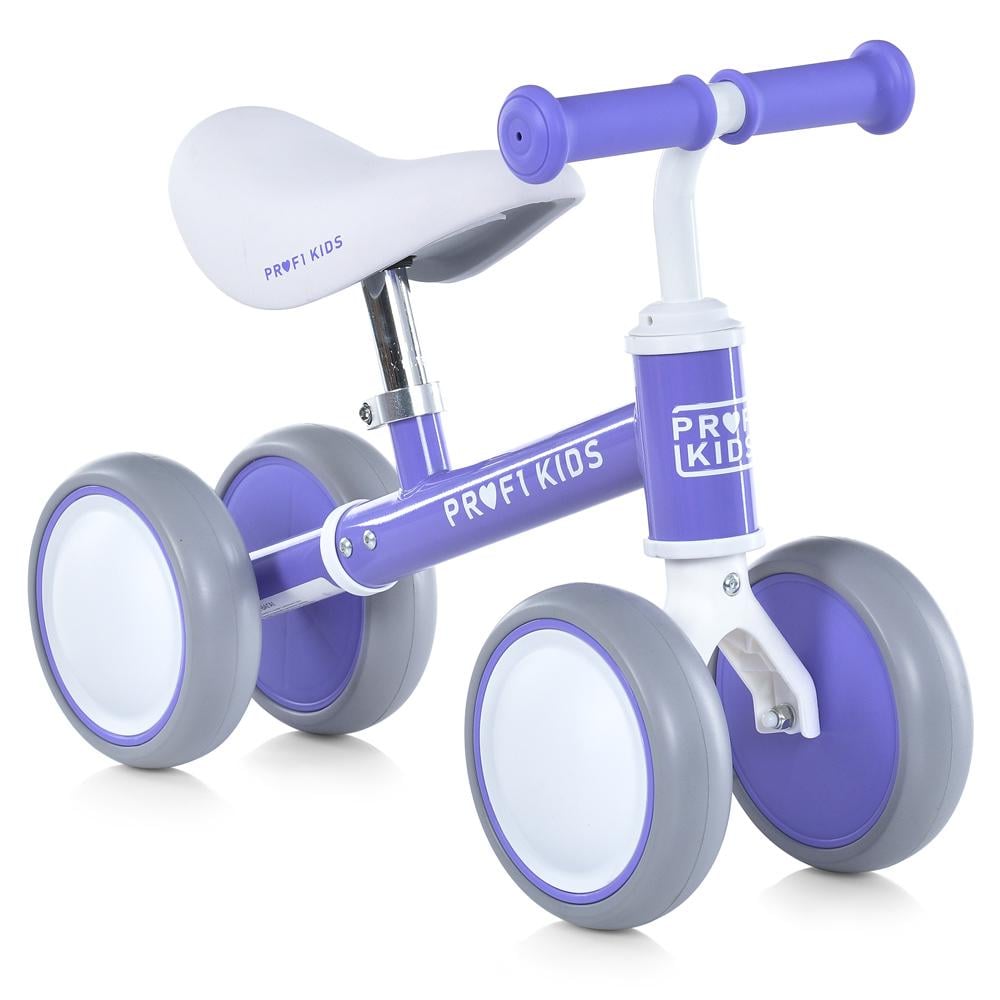 Беговел детский PROFI KIDS MBB 1017-5 с колесами EVA 6" 4 колеса/стальная рама/регулируемое сиденье Фиолетовый (32417970)