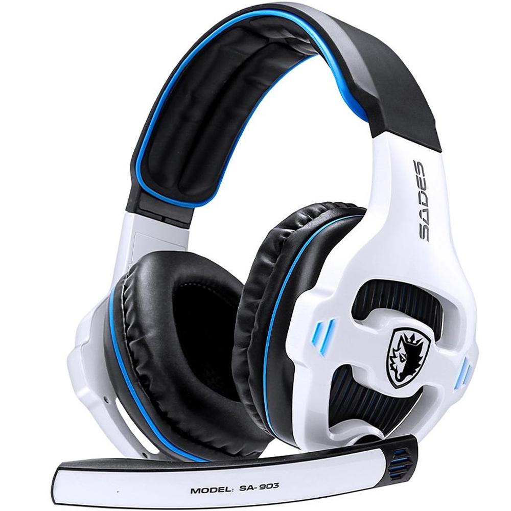 Навушники Sades SA903 7.1 Surround Sound White/Blue (SA903-WB)