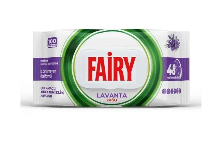 Вологі серветки для прибирання Fairy Lavanta 100 шт.