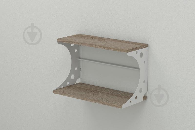 Полиця настінна Ferrum-decor Букін 330x600x240 метал Білий ДСП Сонома Трюфель 16 мм (BUK0033) Полиця настінна Ferrum-decor Букін 330x600x240 метал Білий ДСП Сонома Трюфель 16 мм (BUK0033)