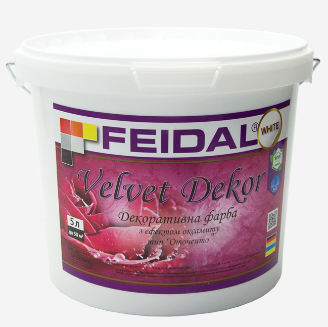 Фарба декоративна Feidal Velvet Dekor тонована 5 л