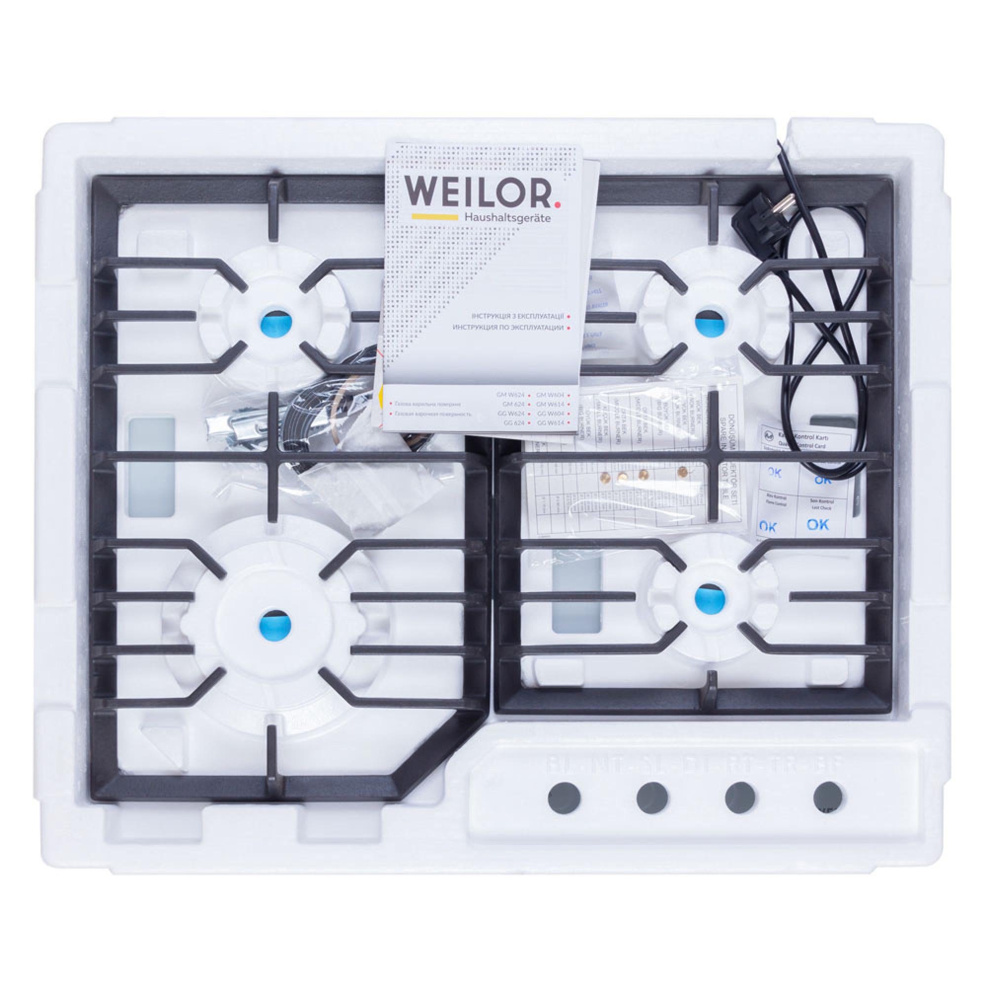 Варочная поверхность газовая WEILOR GG W 624 WH - фото 11 Варочная поверхность газовая WEILOR GG W 624 WH - фото 11