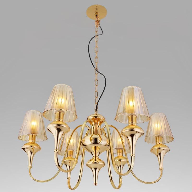 Люстра подвесная с абажурами Light House ES-15911/6 Золотой (9624)