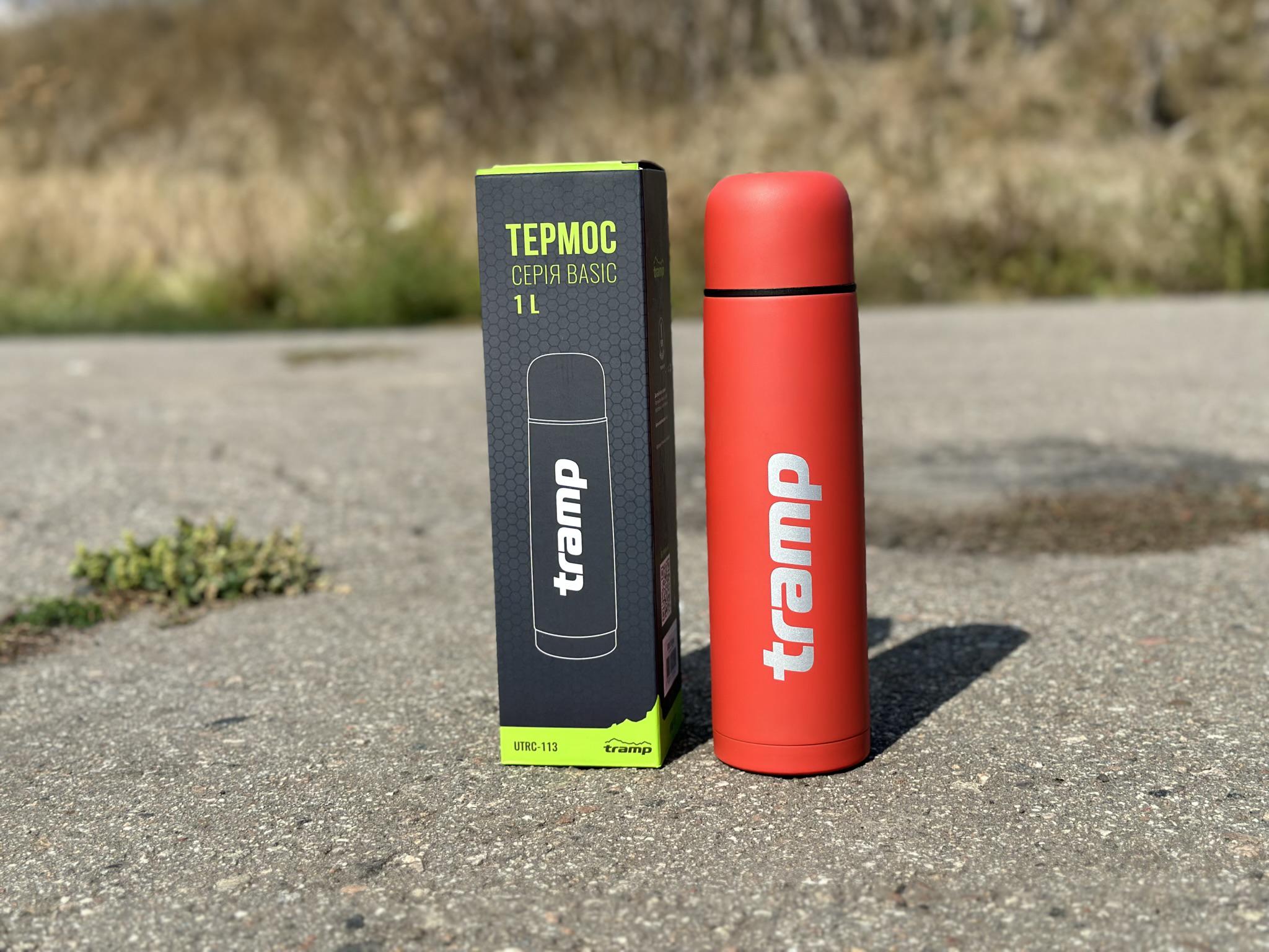 Термос для чаю та напоїв Tramp Basic з нержавіючої сталі тримає 12 ч. 1 л (UTRC-113-red) - фото 2