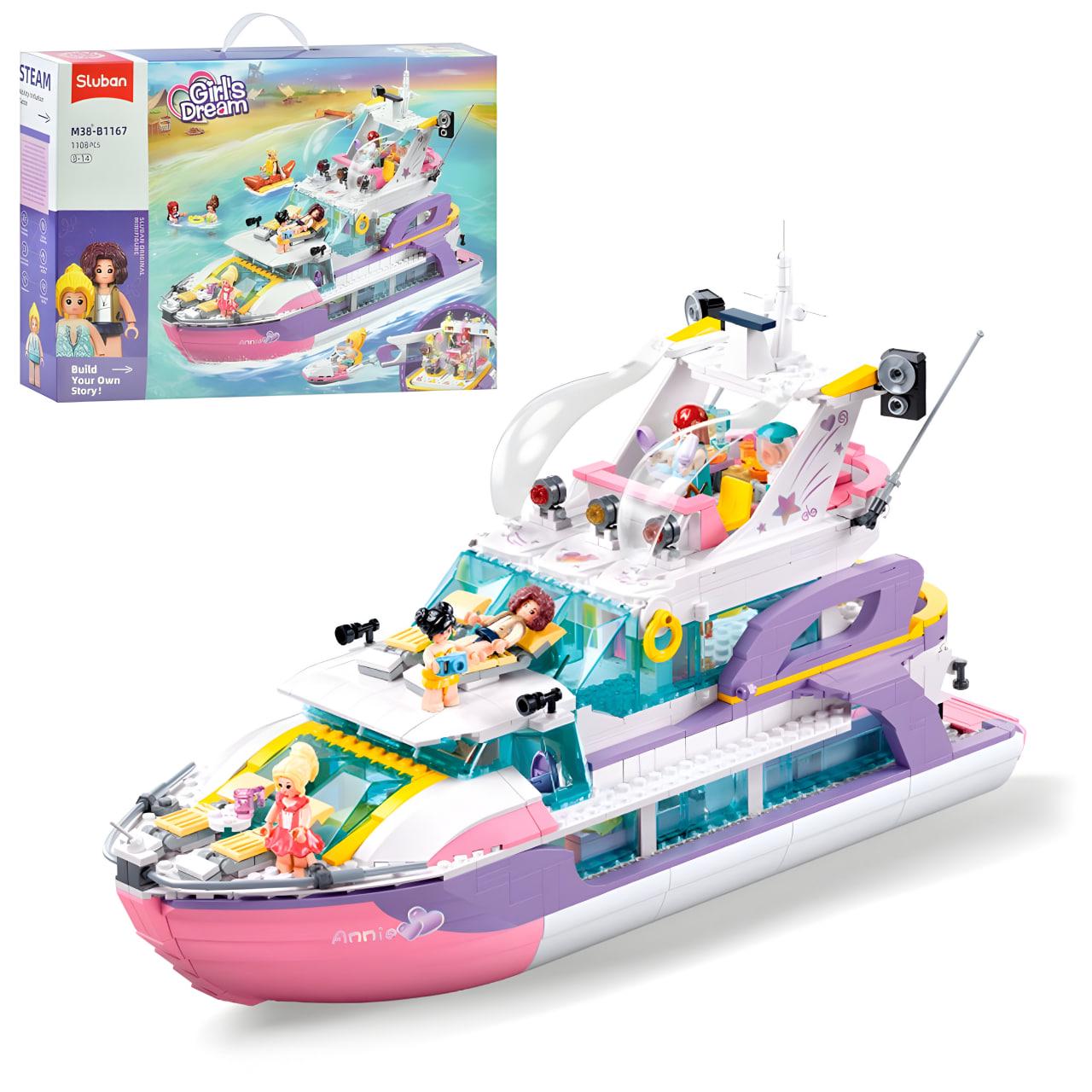 Конструктор Sluban Катер 1108 деталей (M38-B1167) - фото 3 Конструктор Sluban Катер 1108 деталей (M38-B1167) - фото 3