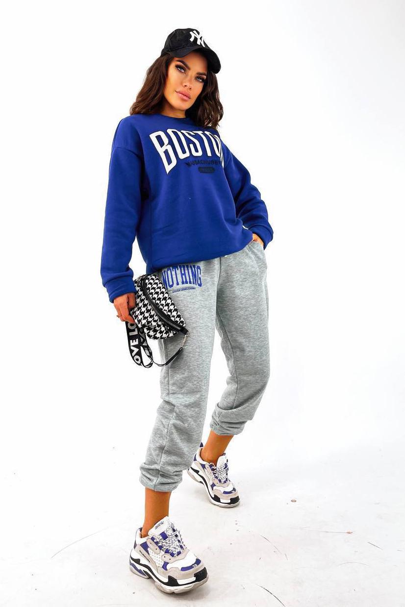 Худі жіночий на флісі S-M Синій (168890) - фото 3 Худі жіночий на флісі S-M Синій (168890) - фото 3