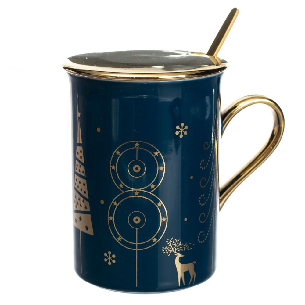 Керамическая чашка Elisey 8805-007 Merry dancers с крышкой и ложкой 300 мл Синий с золотом (118-81-8805-007) Керамическая чашка Elisey 8805-007 Merry dancers с крышкой и ложкой 300 мл Синий с золотом (118-81-8805-007)