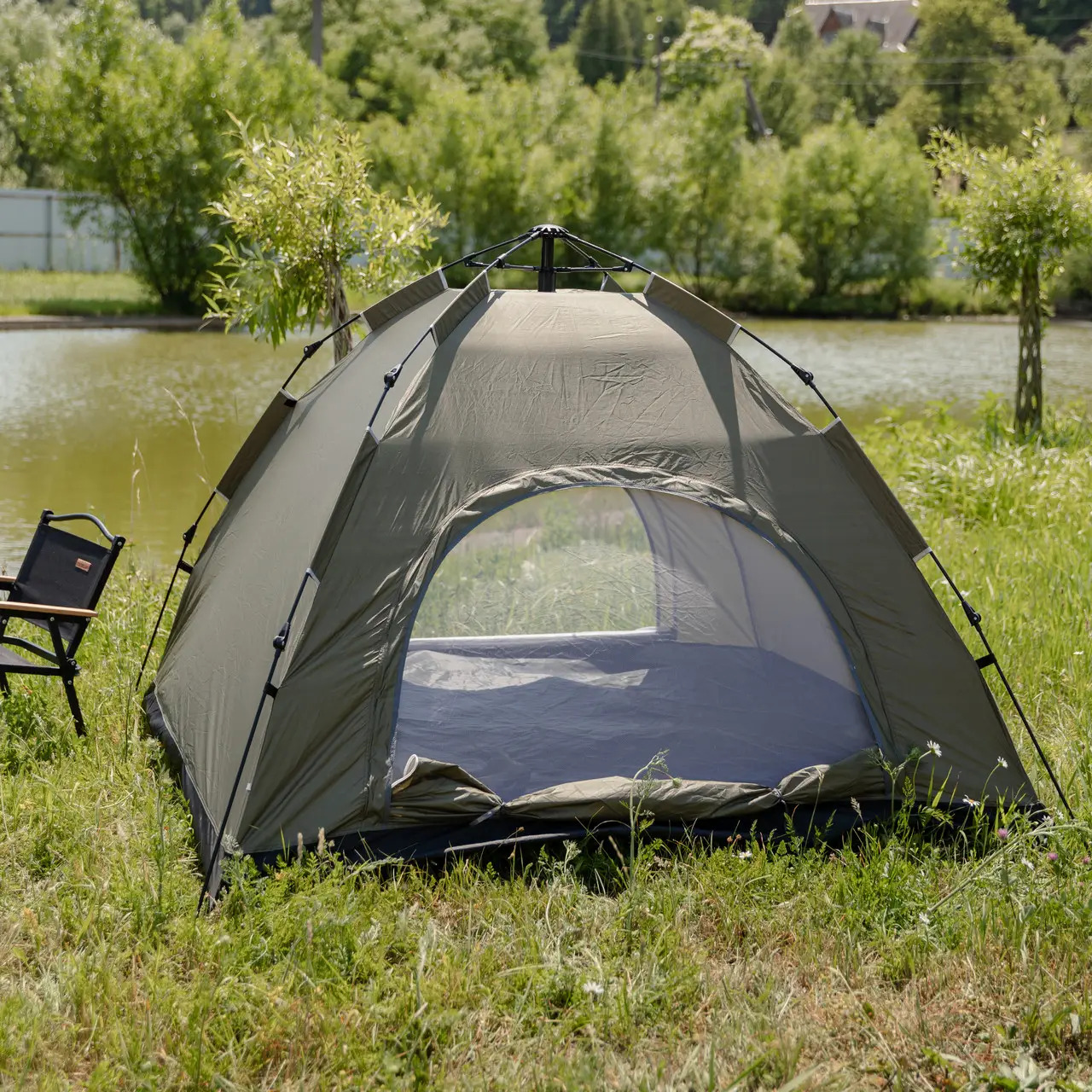 Палатка туристическая 2-местная автоматическая 200х200х140 см (04e19e89) - фото 9 Палатка туристическая 2-местная автоматическая 200х200х140 см (04e19e89) - фото 9