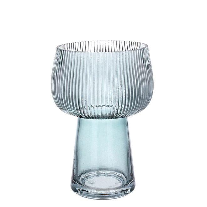 Ваза стеклянная Flora Scandi 21 см Голубой (32952)