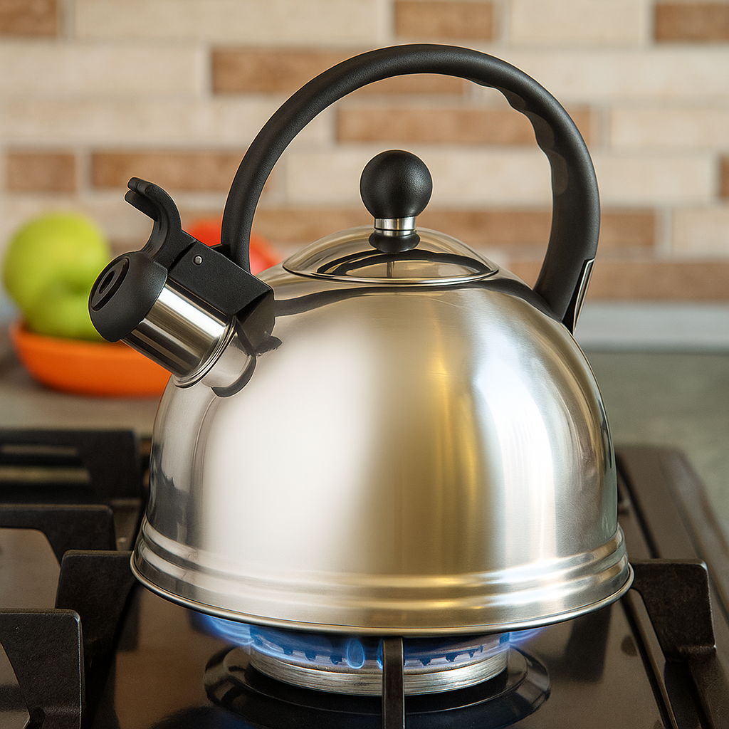 Чайник для плиты DoubleBase со свистком нержавеющая сталь/двойное дно 2,5 л (28410807)