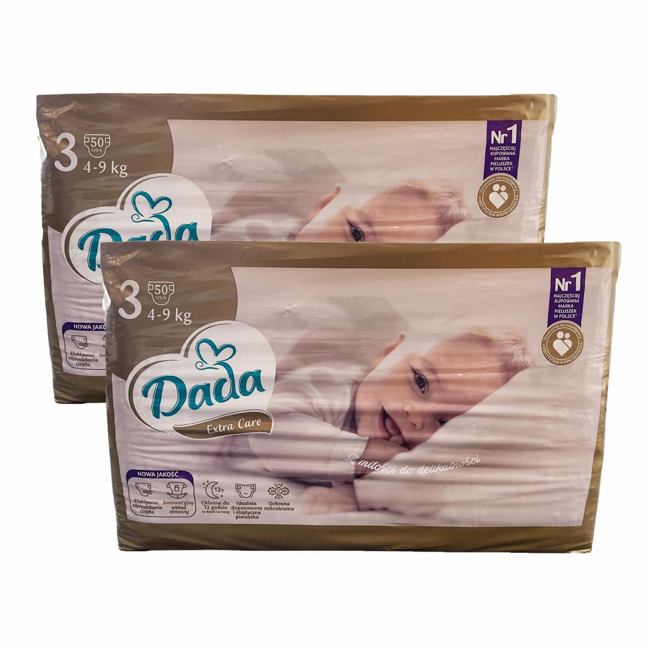 Підгузки дитячі Dada Extra Care 3 Midi 4-9 кг 100 шт. (2388079013)