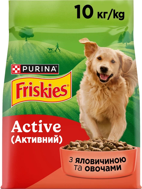 Корм сухий для активних собак Friskies Active з яловичиною та овочами 10 кг (95484) Корм сухий для активних собак Friskies Active з яловичиною та овочами 10 кг (95484)