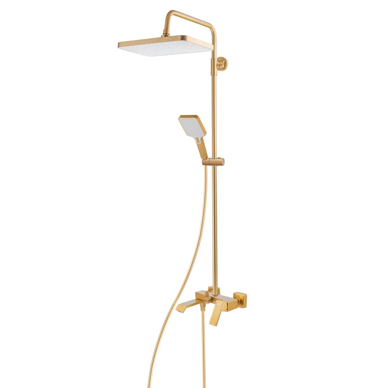 Душевая колонна со смесителем Haiba Gaudi 009-J Brushed Gold (HB9584)