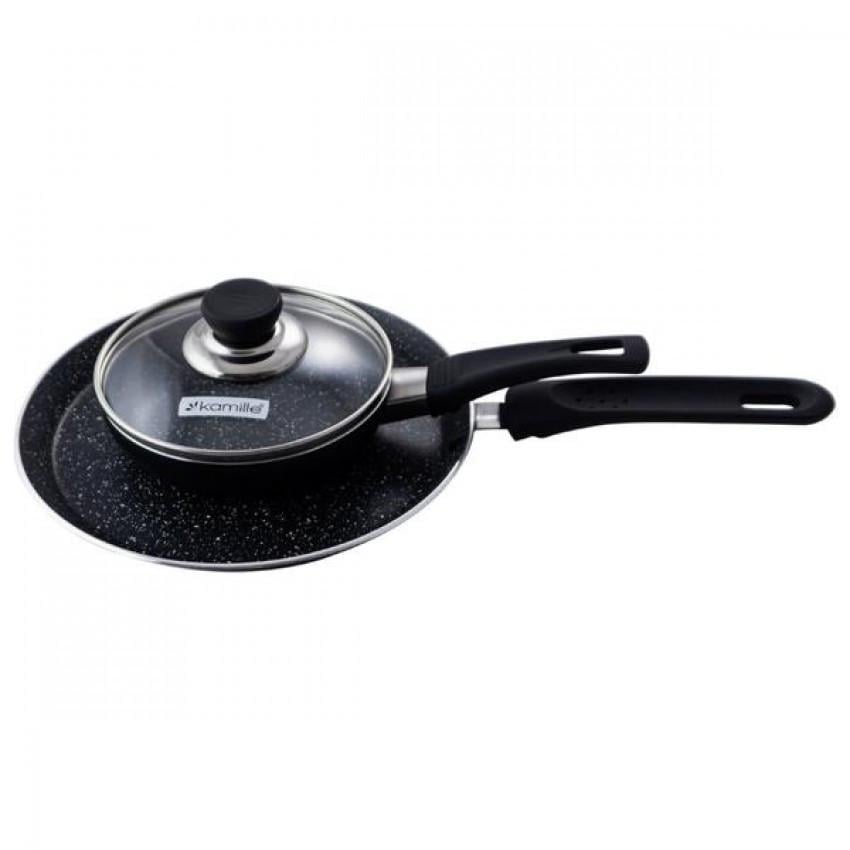 Набір посуду антипригарний Kamille мармур 2 шт. (0615MR) Набір посуду антипригарний Kamille мармур 2 шт. (0615MR)