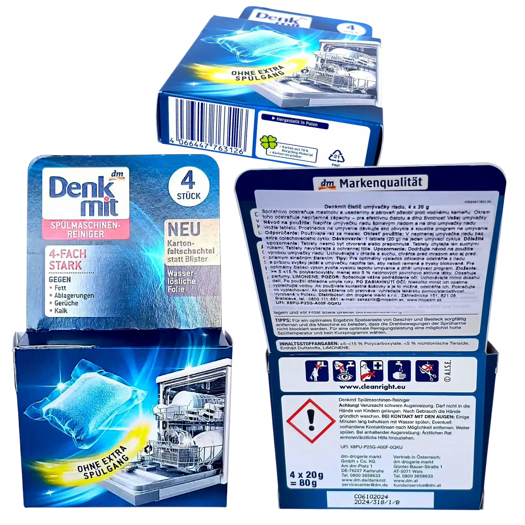 Таблетки для чистки посудомоечной машины Denkmit Spülmaschinenreiniger 4 таблетки по 20 г (664636dn) - фото 2