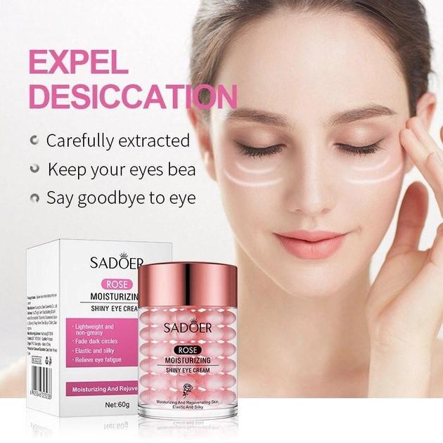 Крем увлажняющий Sadoer Rose Moisturizing Shiny Eye Cream для кожи возле глаз с экстрактом розы 60 г - фото 2