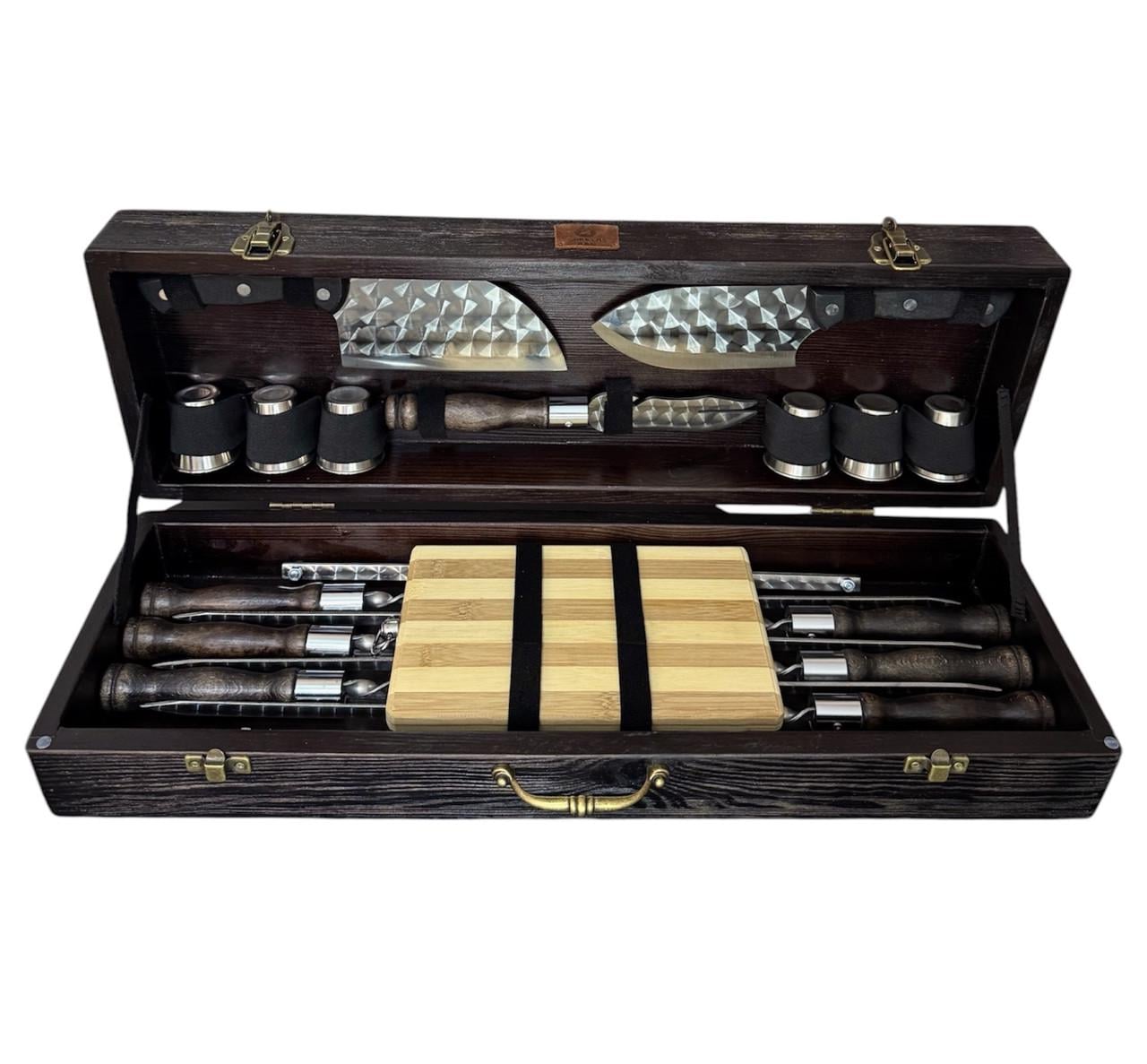 Набор для шашлыка Gorillas BBQ в деревянном кейсе (BS97)