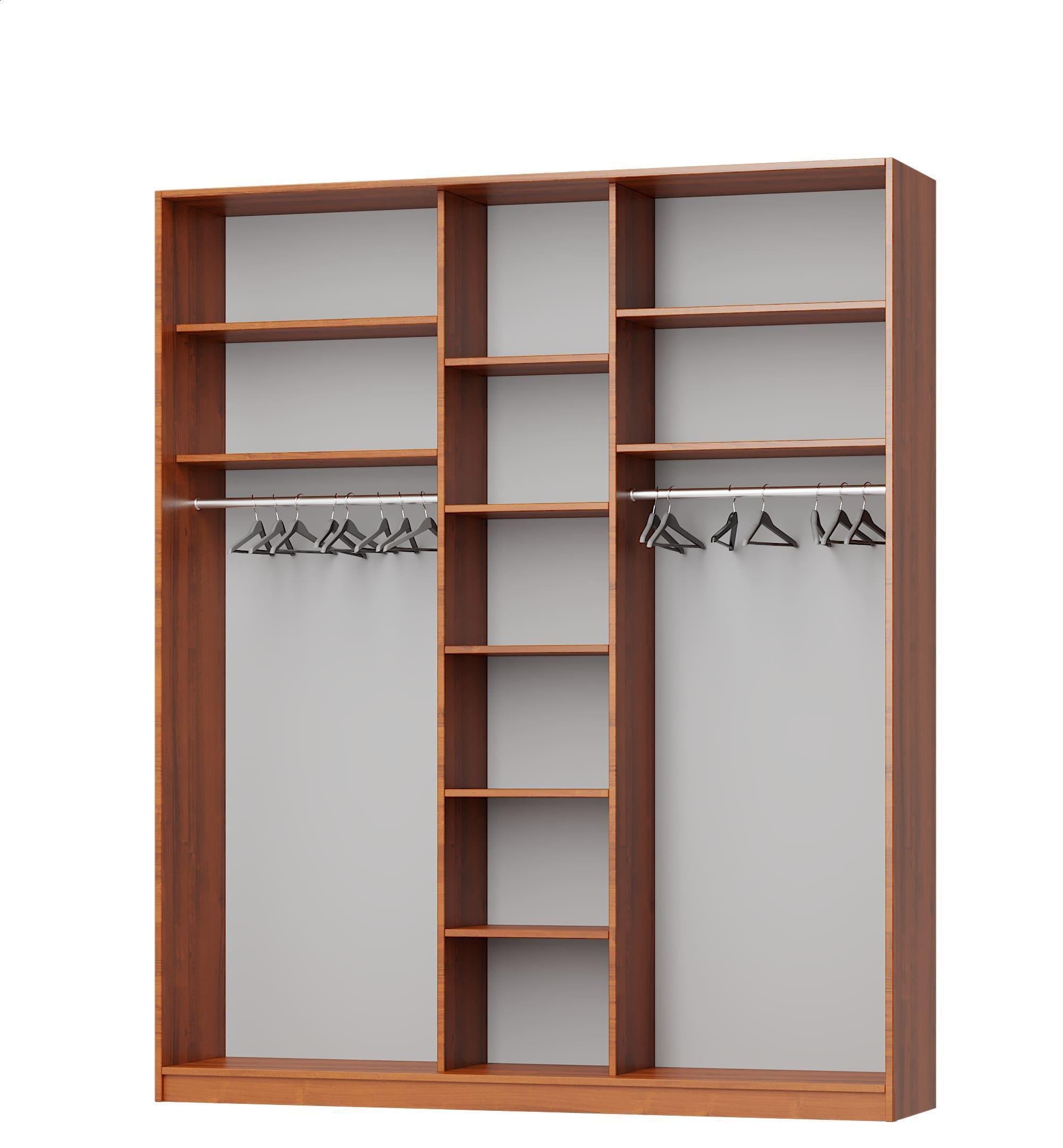 Шкаф-купе трехдверный MebelStar Стандарт AL 2 ДСП/зеркало 200x60x240 см Дуб сонома (MBS-1543) - фото 2 Шкаф-купе трехдверный MebelStar Стандарт AL 2 ДСП/зеркало 200x60x240 см Дуб сонома (MBS-1543) - фото 2