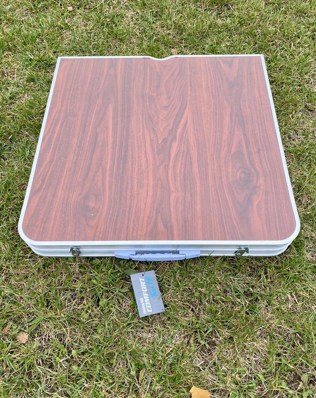 Стіл розкладний посилений Fishing ROI Comfort Tour для пікніка риболовлі з 4 стільцями Коричневий (HY-022-1) - фото 7 Стіл розкладний посилений Fishing ROI Comfort Tour для пікніка риболовлі з 4 стільцями Коричневий (HY-022-1) - фото 7