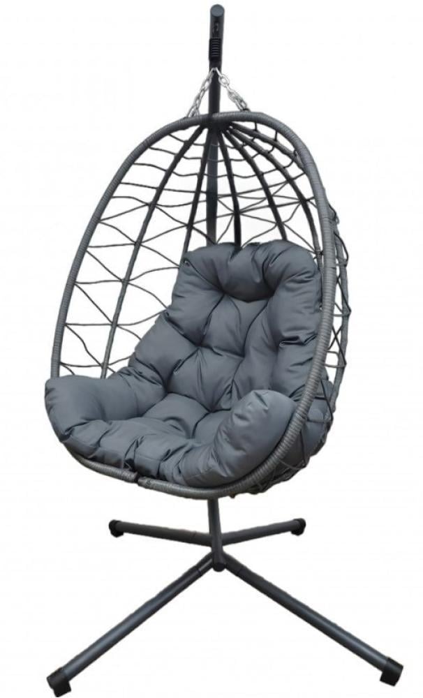 Кресло-качели подвесные Bonro B-015 кокон Черно-серый (4914)