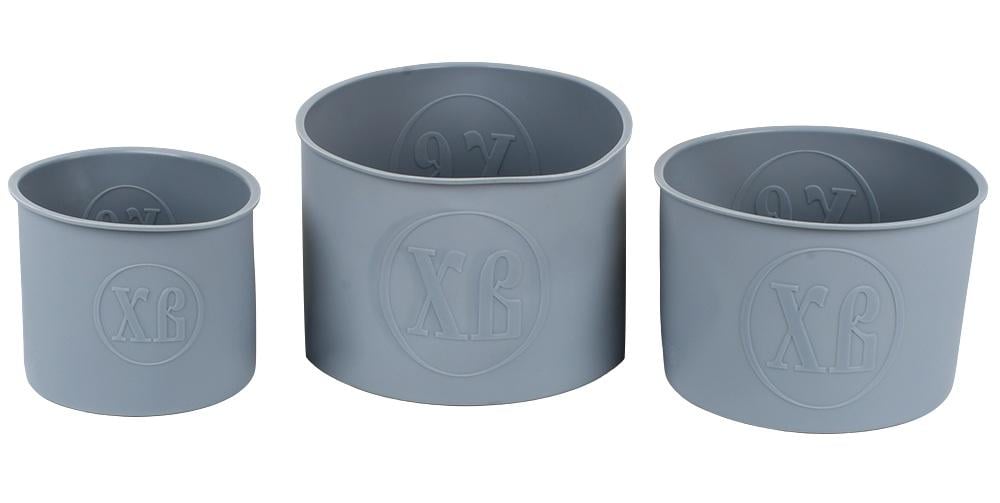 Набір силіконових форм для пасок 3 шт. 10/12/14 см Grey (30865)